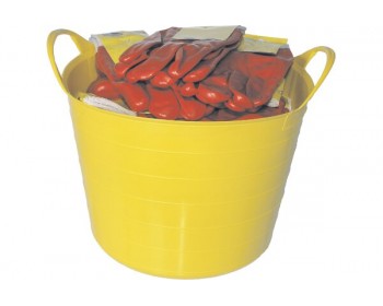 Bucket of PVC Coated Cotton Gloves